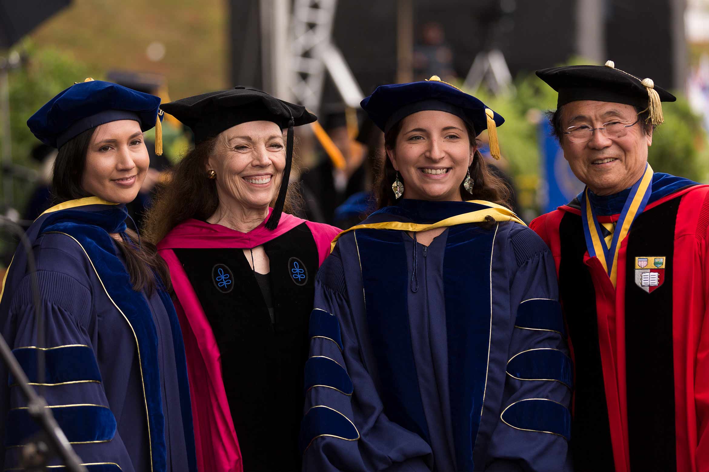 Master's recipients at commencement